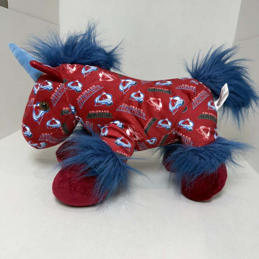 Colorado Avalanche Mini Print 11.5" Plush Unicorn EUC